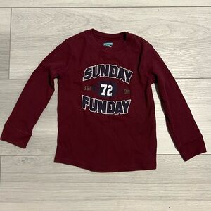 Maroon Garanimals 5Tlong sleeve Waffle shirt.